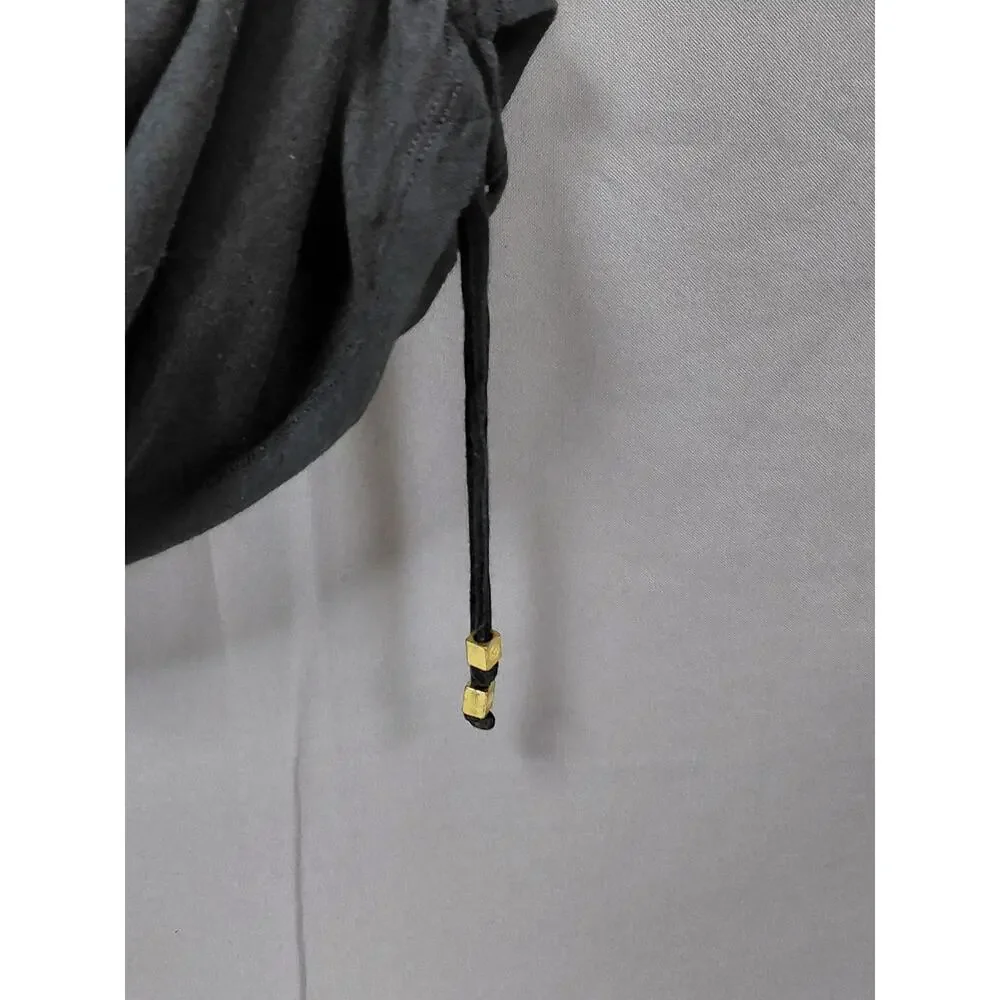 Michael Kors Gold Gray Ruched Side Drawstring Dress Women See Measurements